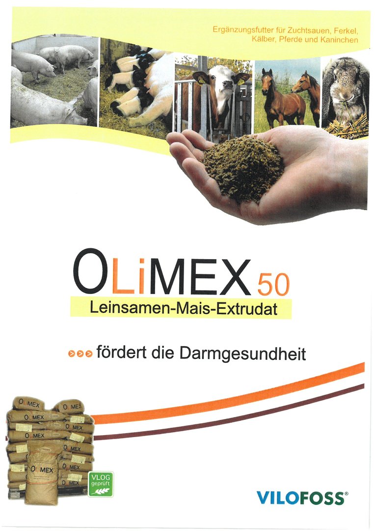 Olimex 50 - Ergänzungsfuttermittel für Schweine, Kühe, Pferde und Kaninchen